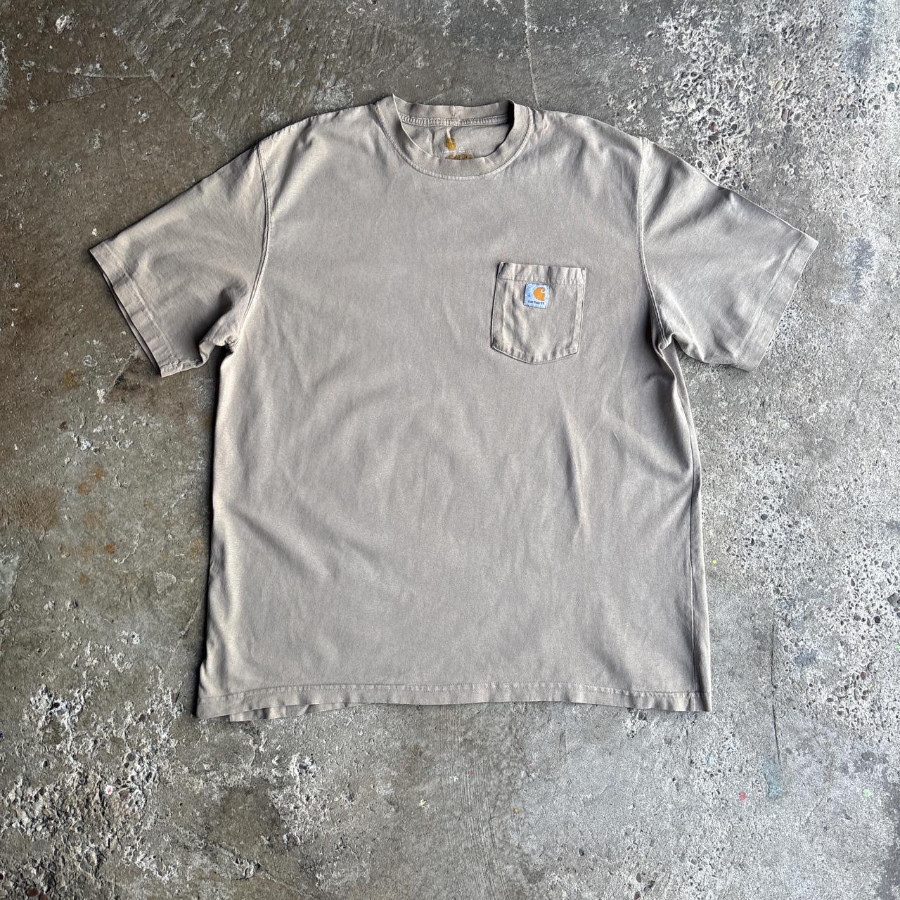 Beige Carhartt Single Pocket T-Shirt - XL