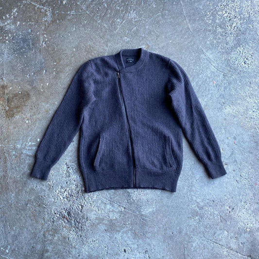 Purple All Saints Full Zip Asymmetrical Sweater - L