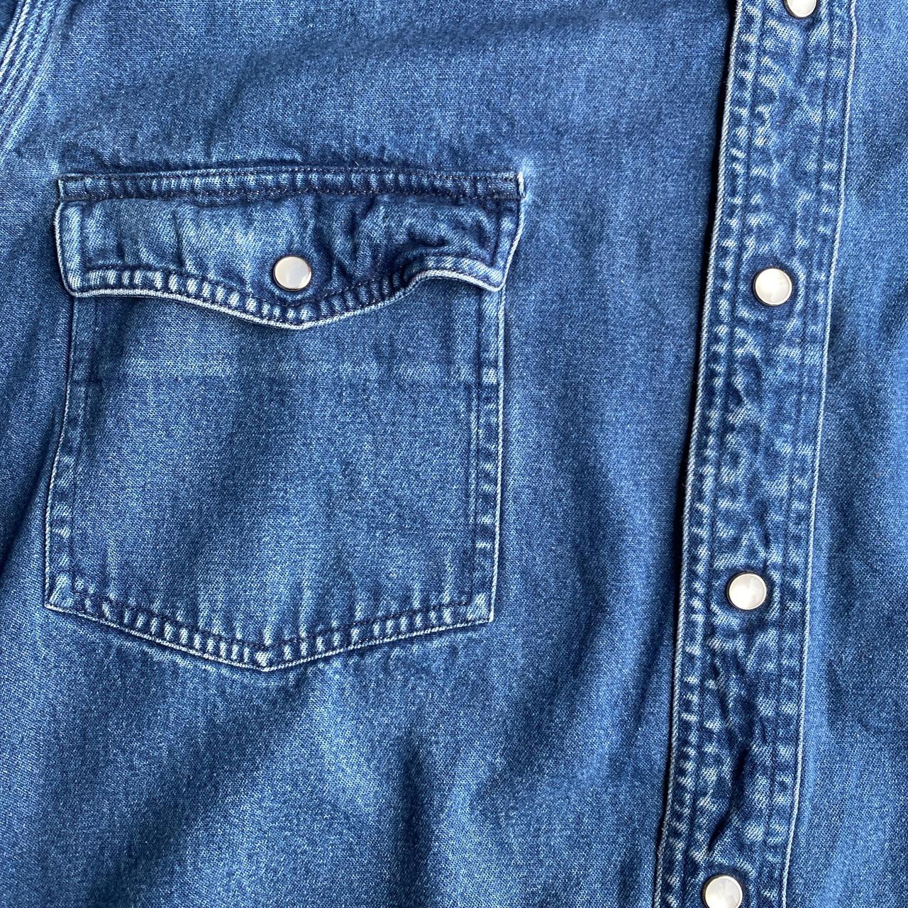 Blue Denim Carhartt Long-Sleeve Shirt - XL