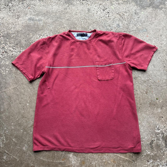 Red Tommy Hilfiger pocket t-shirt