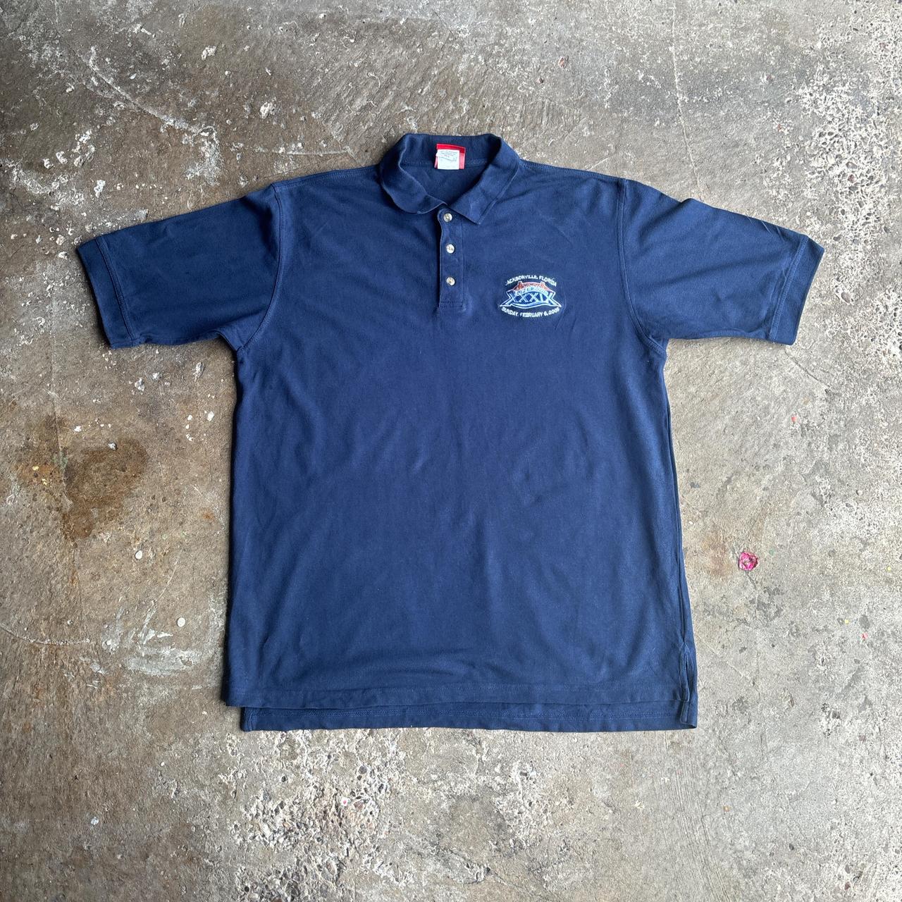 Navy Super 2005 Super Bowl Embroidered Polo Shirt - XL