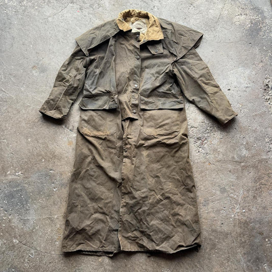 Brown Drizabone Australian bushman's trench coat