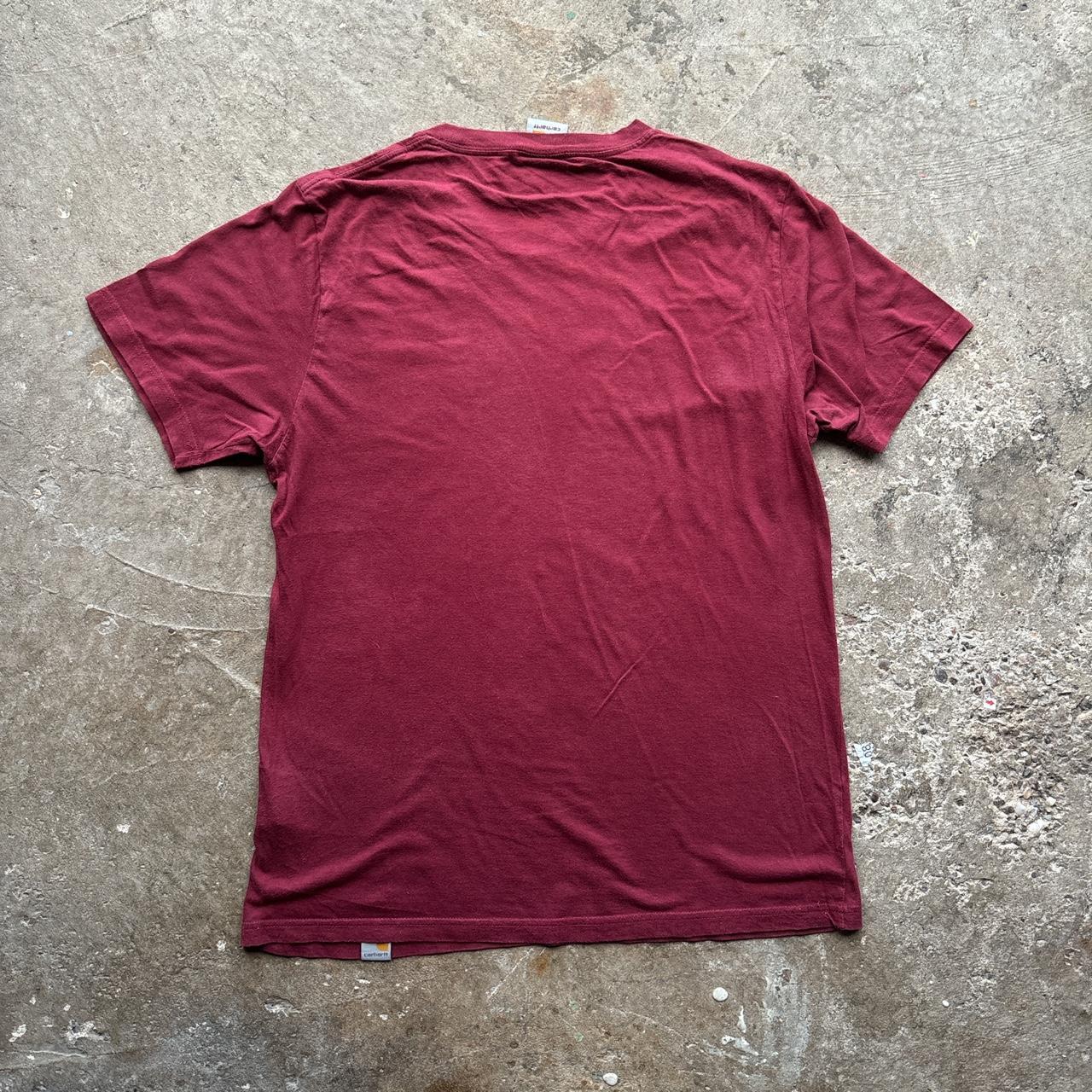 Burgundy Carhartt Work in Progress graphic tee