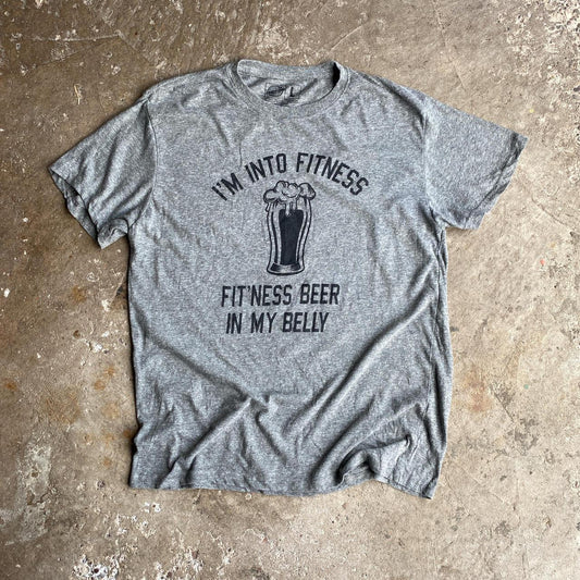 Grey ‘I’m into fitness’ crazy dog