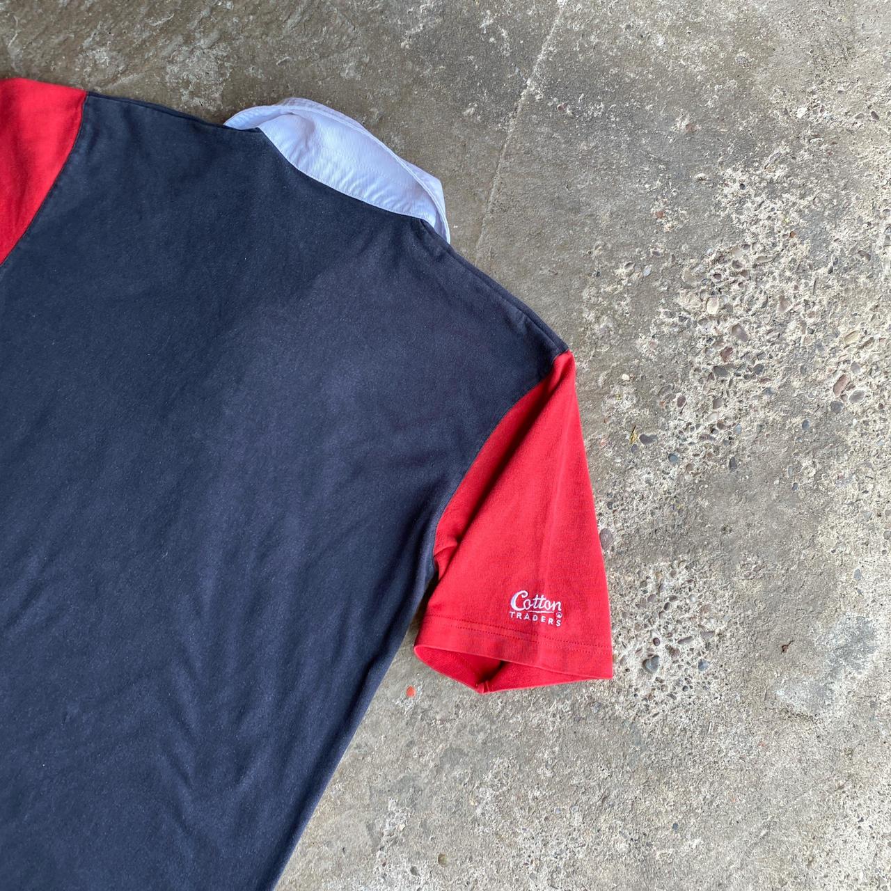 Navy & Red Cotton Traders Budweiser Rugby Shirt