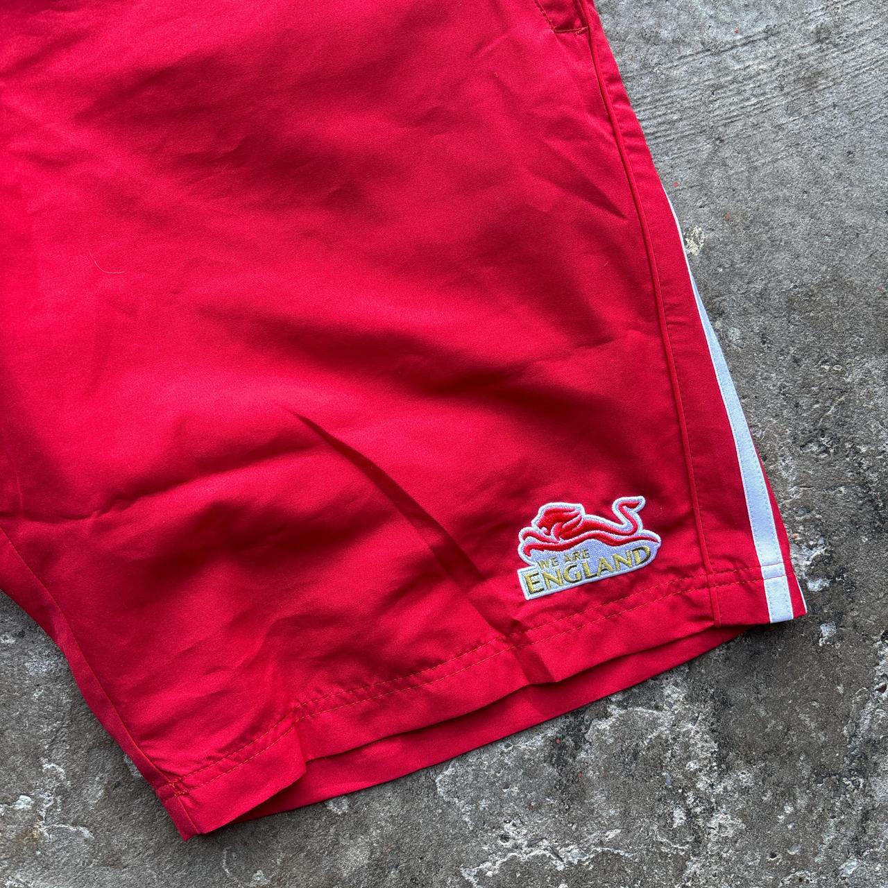00s Red Adidas Commonwealth Games England shorts