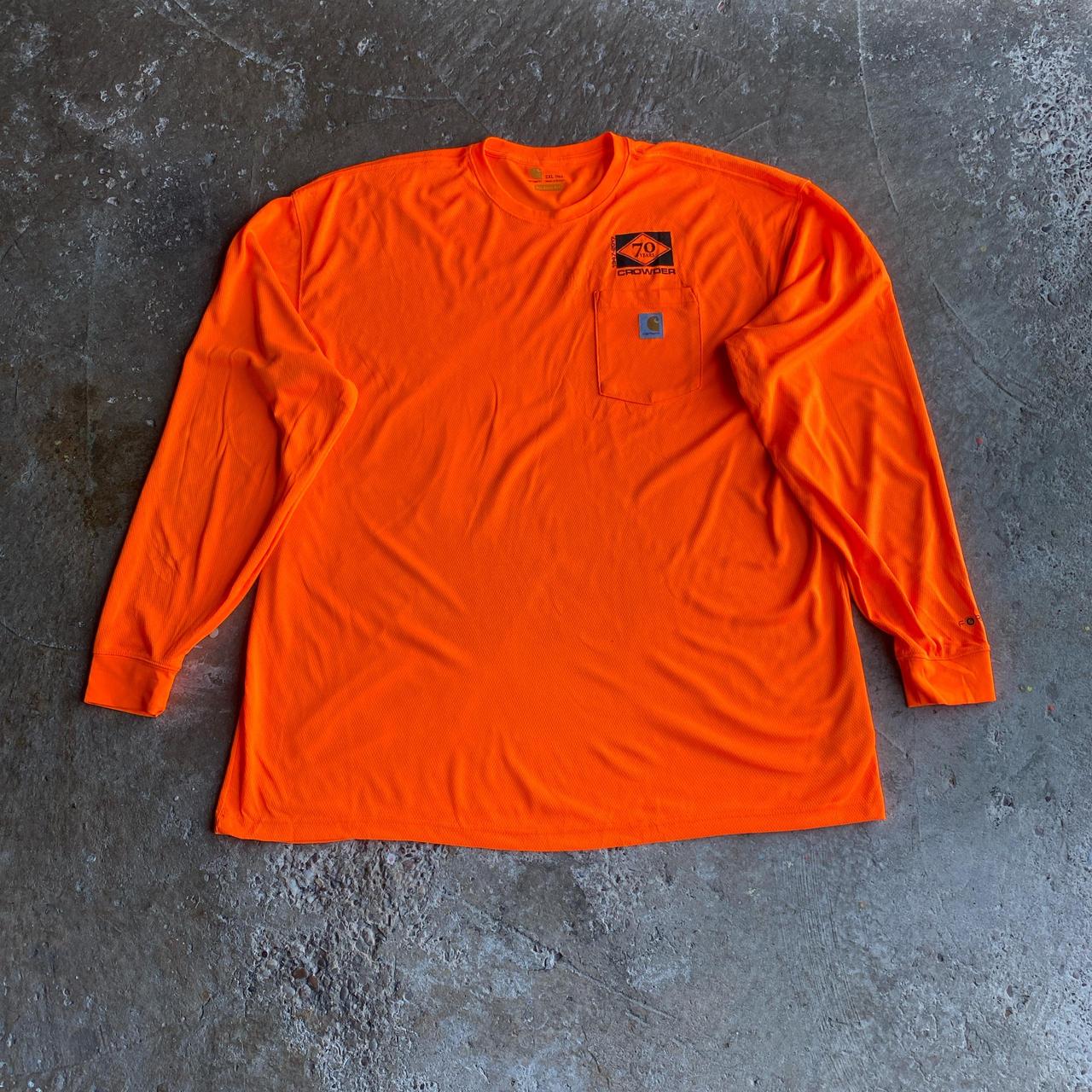 Bright Orange Carhartt Long-Sleeve T-Shirt - 2XL (tall)