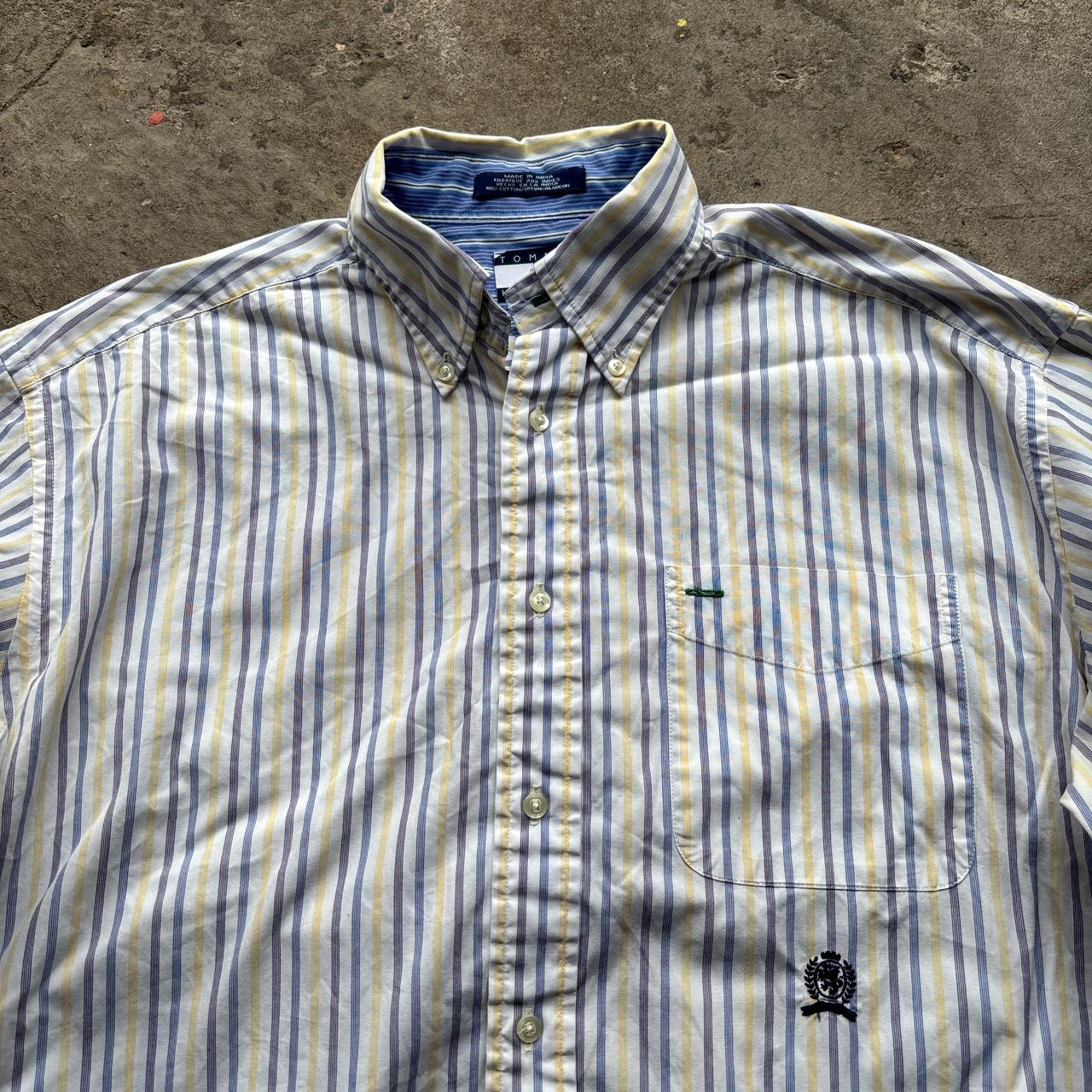 White Tommy Hilfiger striped shirt