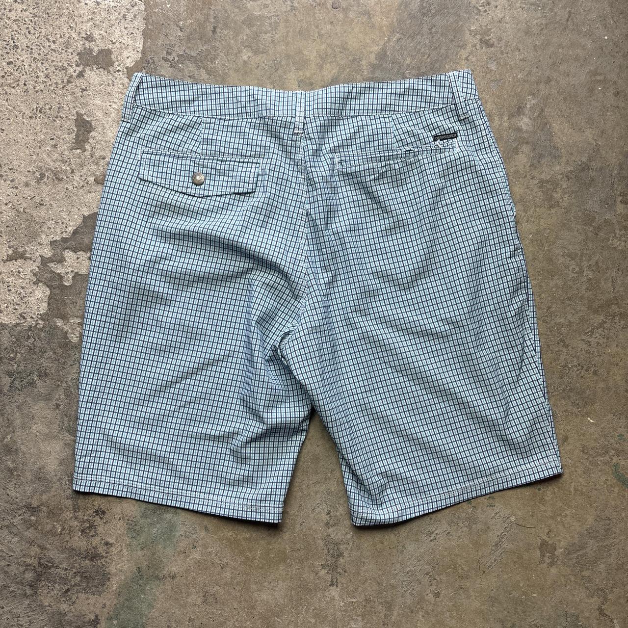 Blue chequered Quiksilver board shorts - W34