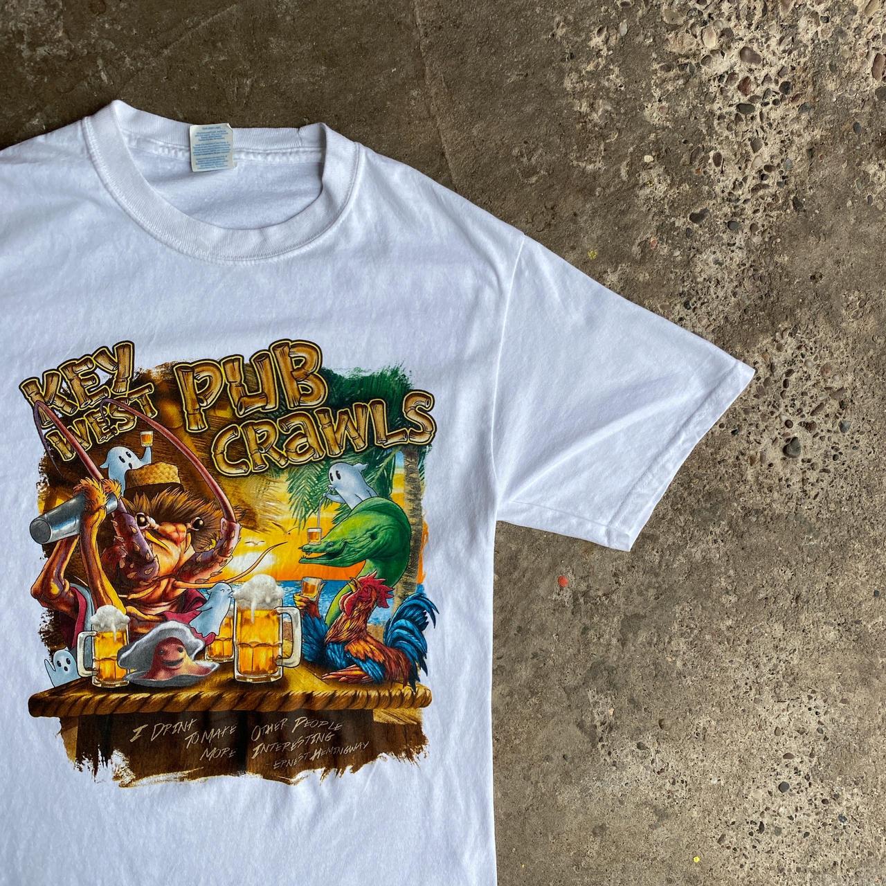 White Graphic Bar T-Shirt - S