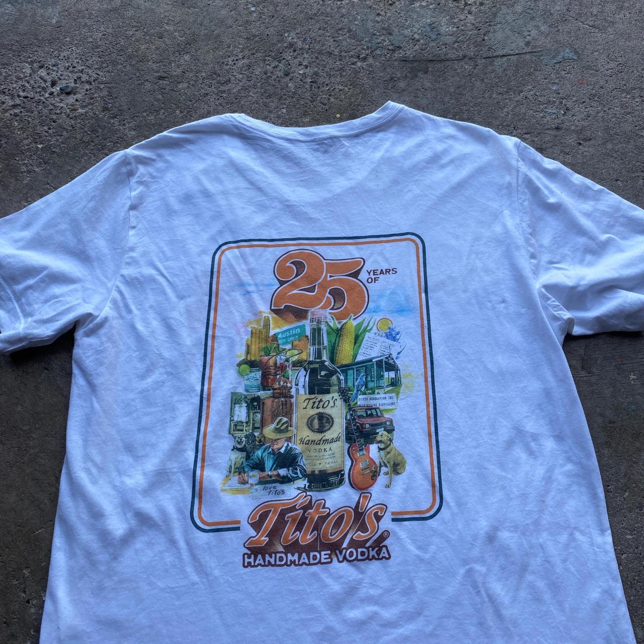 White Tito’s homemade vodka graphic tee