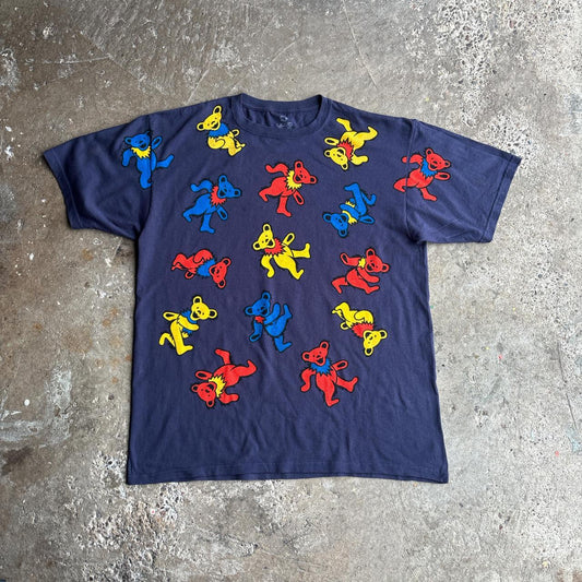 Navy Grateful Dead Graphic Bear Liquid Blue T-Shirt