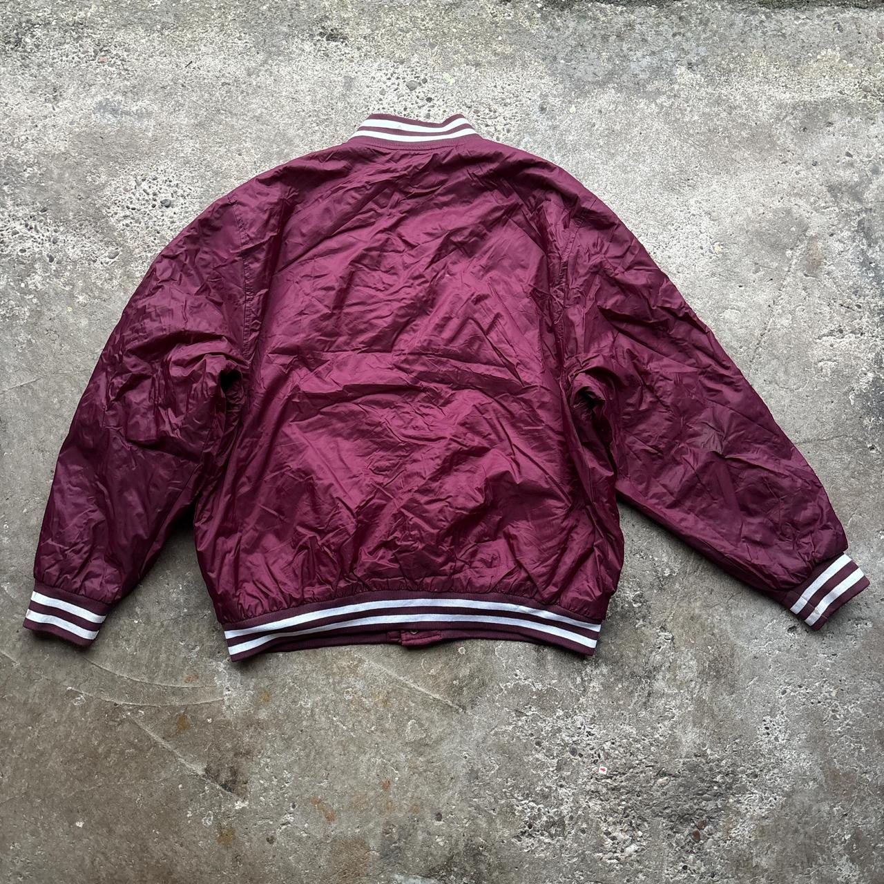 Burgundy bomber jacket