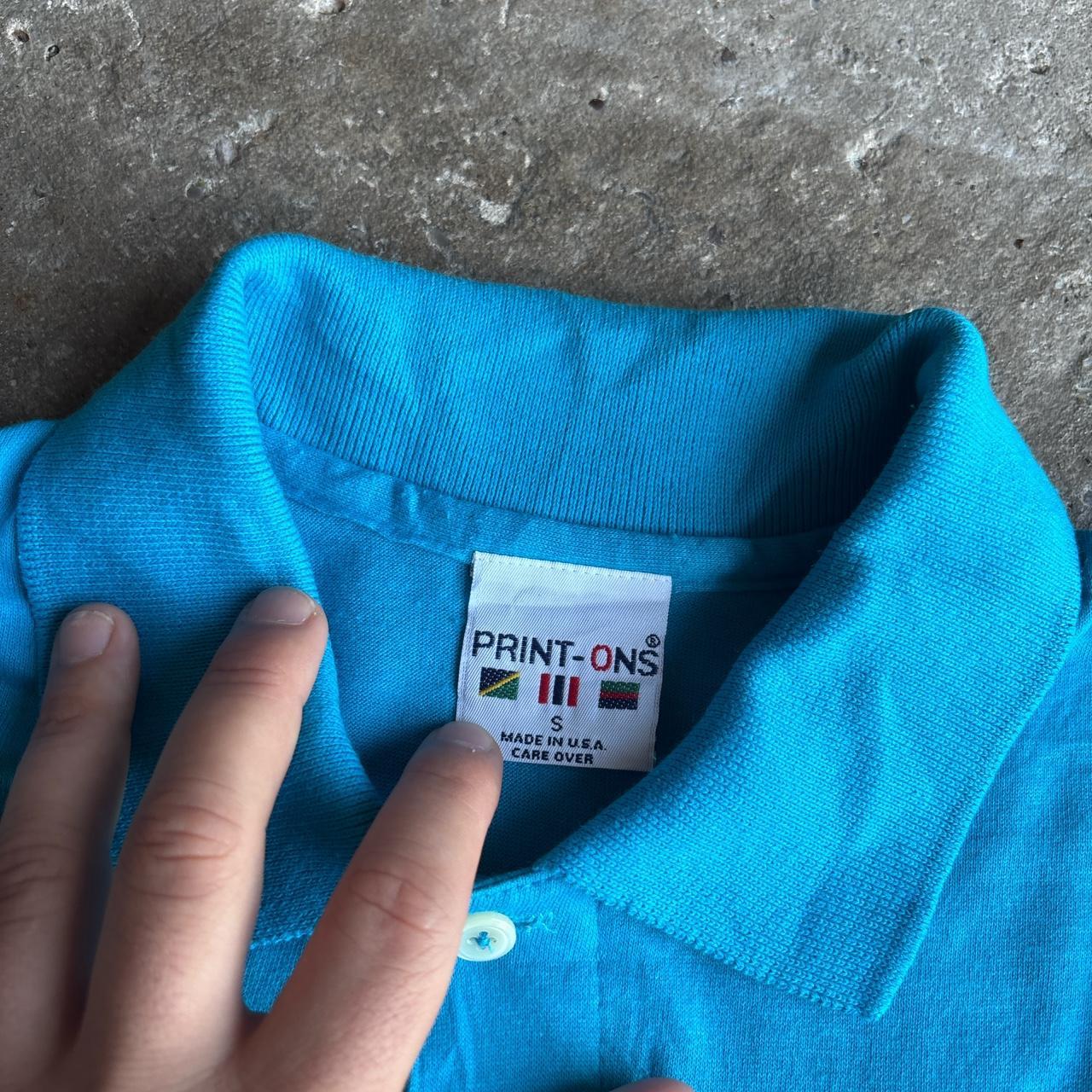 90s Blue Bowling polo shirt