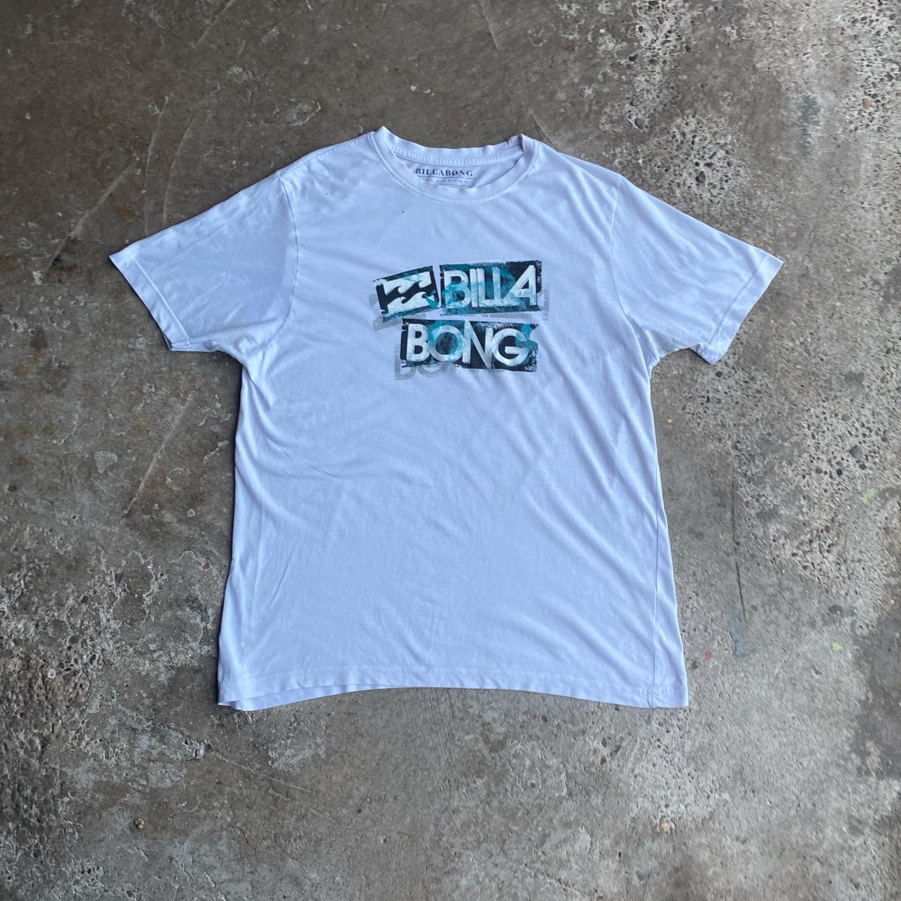 White Graphic Billabong T-Shirt - L