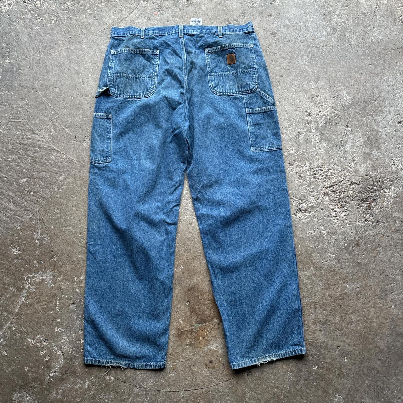 Blue Carhartt Carpenter Jean - W40/L32, Dungaree fit