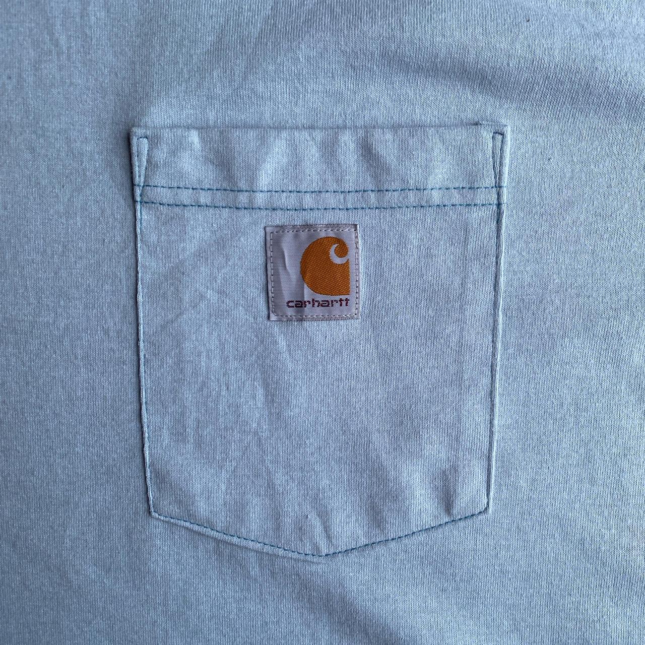 Light Blue Carhartt Pocket Graphic T-Shirt - 2XL