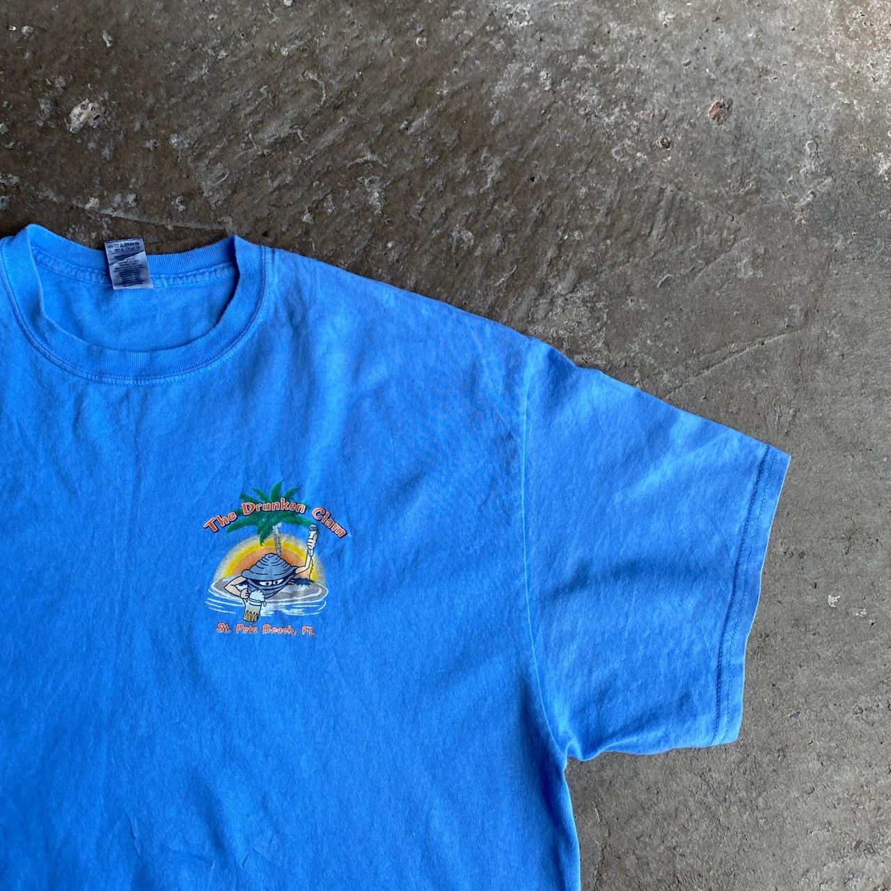 Blue ‘The Drunken Clam’ Graphic Bar T-Shirt