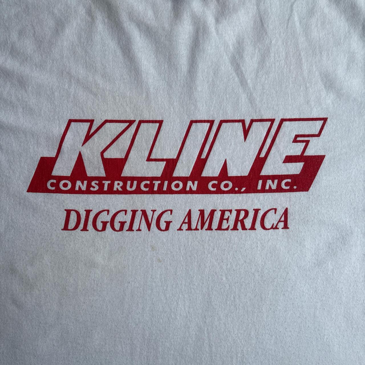 Vintage Single Stitch Graphic Construction T-Shirt - L