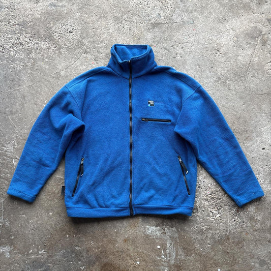 Blue Sprayway zip-up fleece jacket with embroidered logo