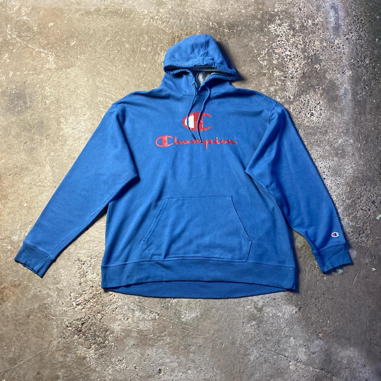Blue Champion Graphic Logo Hoodie - 2XL