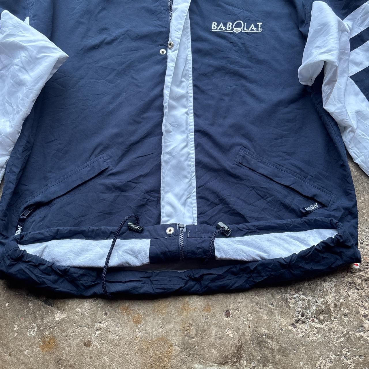 Vintage navy and white Babolat track jacket