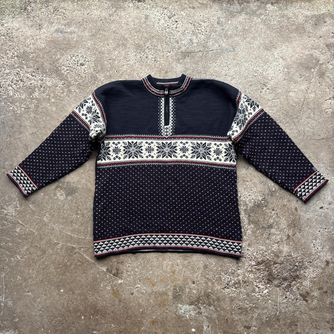 Dale of Norway Black wool quarter-zip sweater