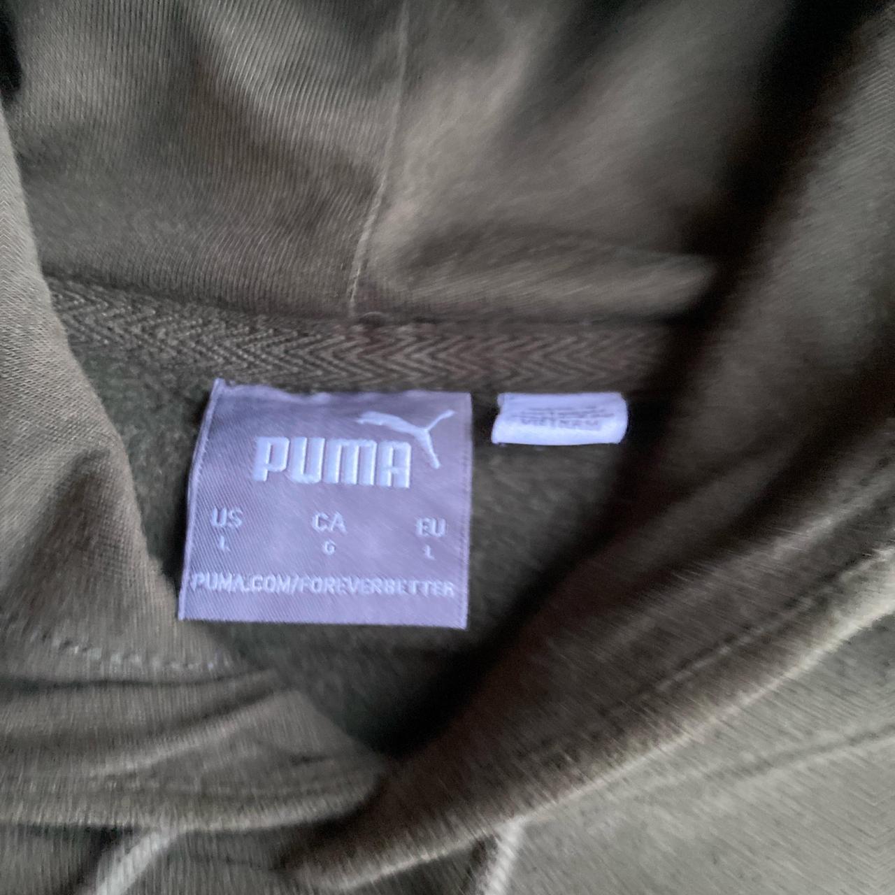 Khaki Green Puma Hoodie - L