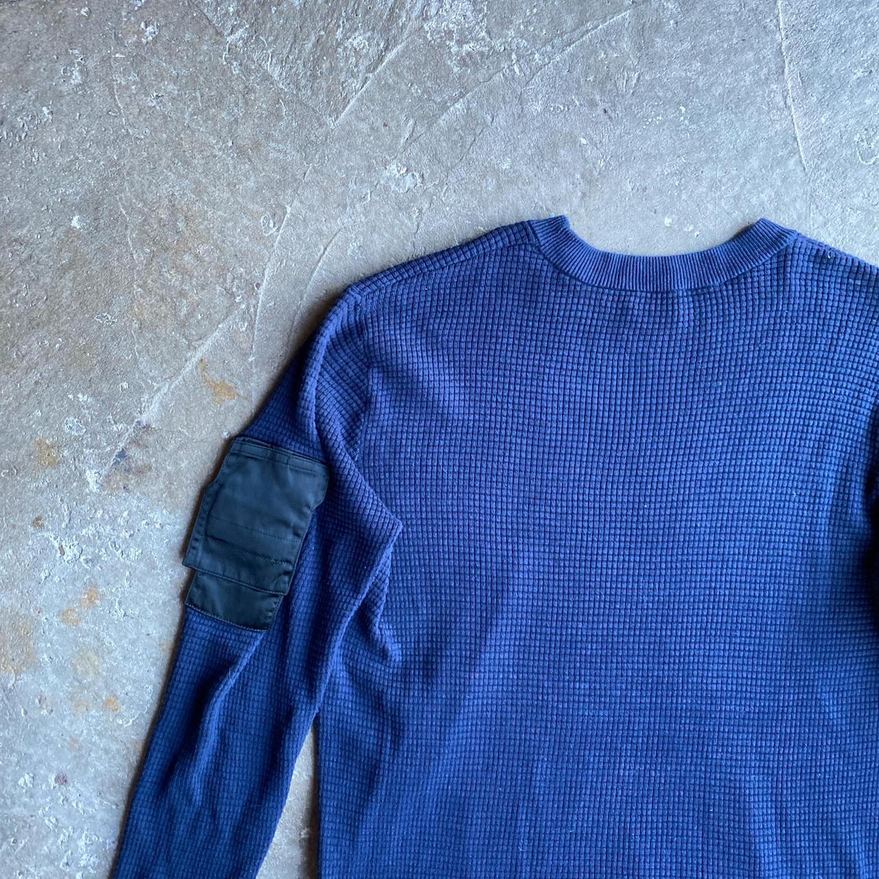 Navy Diesel Cotton Textured Jumper - L