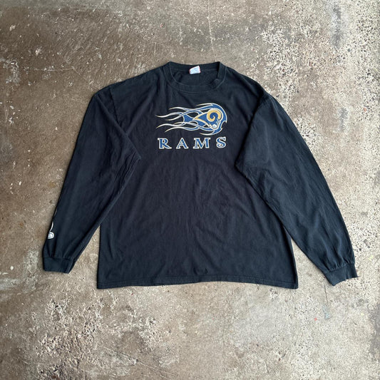 Dark Navy NFL Graphic Rams Long-Sleeve T-Shirt - 2XL