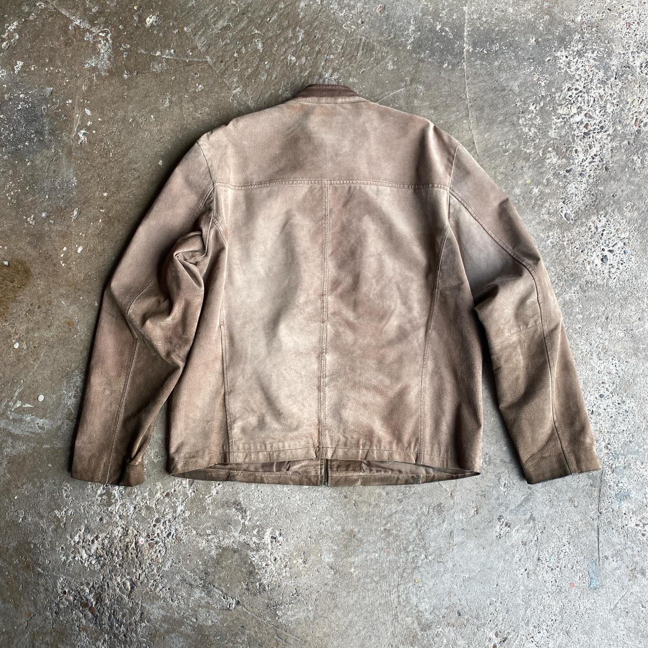 Brown Suede Full-Zip Jacket - L