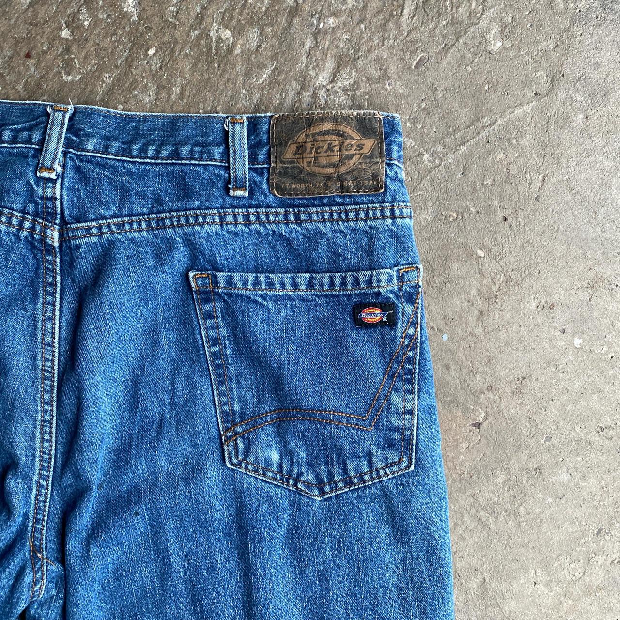 Faded Blue Relaxed Dickies Denim Jeans - W36