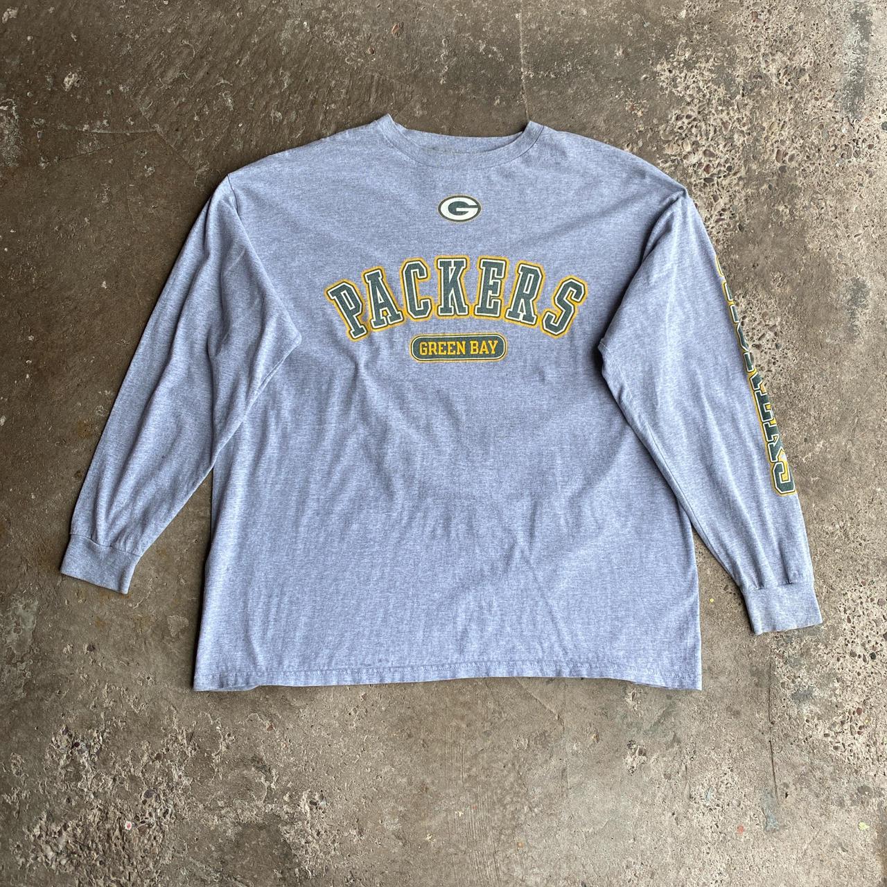Grey Long-Sleeve Green Bay Packers Graphic T-Shirt - XL