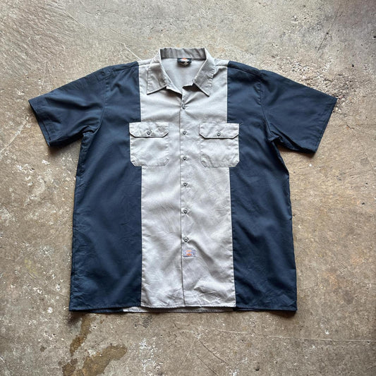Navy & Grey Panel Dickies Workwear Shirt