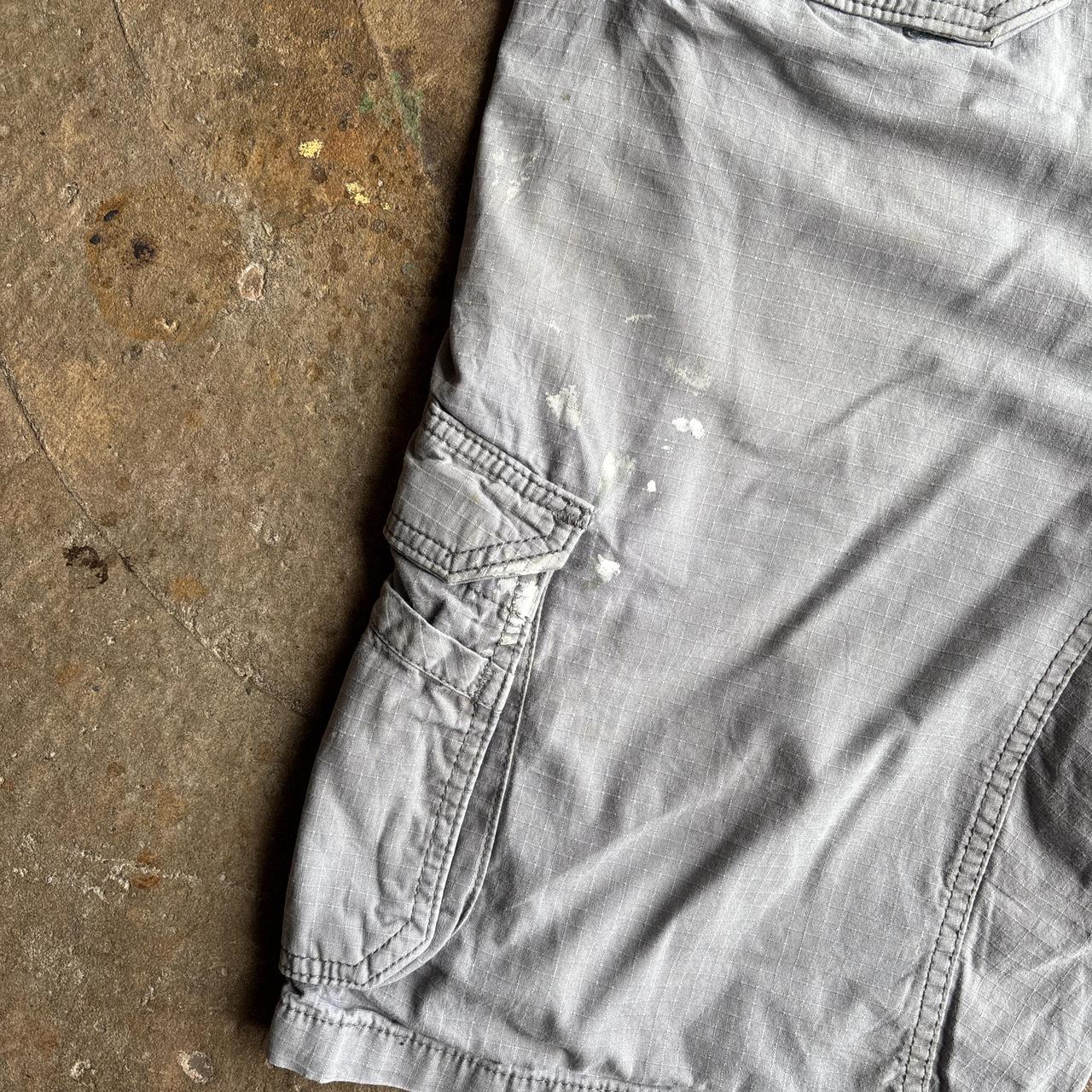 Grey Carhartt Cargo Shorts w/ Paint Splatter