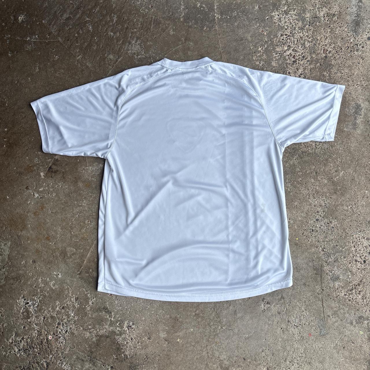 White & Navy Retro Nike T90 Football Shirt - XL