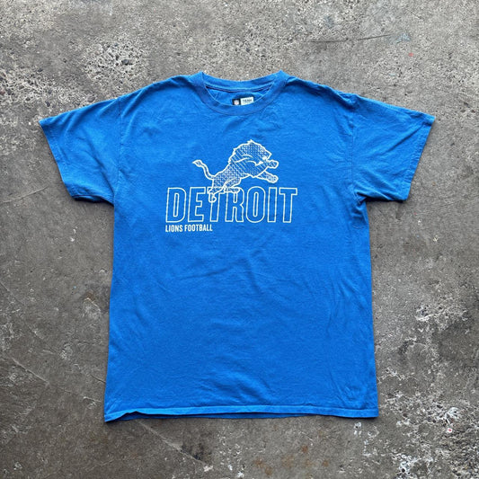 Blue NFL Detroit Lions graphic t-shirt