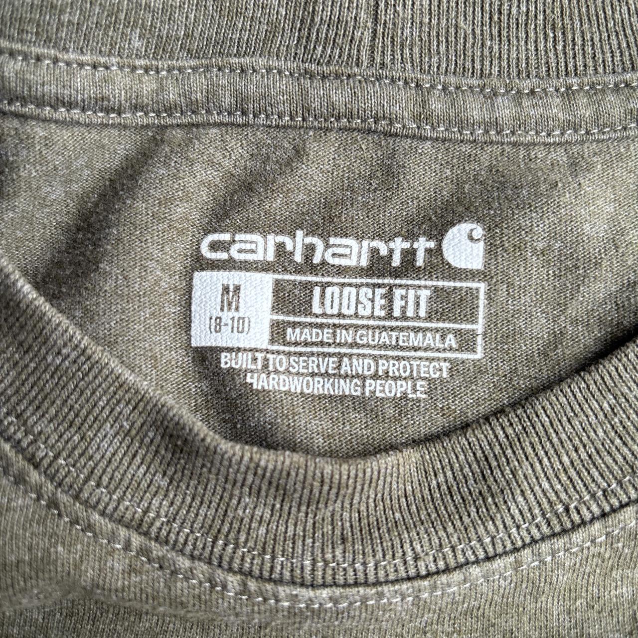 Khaki Green Carhartt Pocket T-Shirt - M (women’s)
