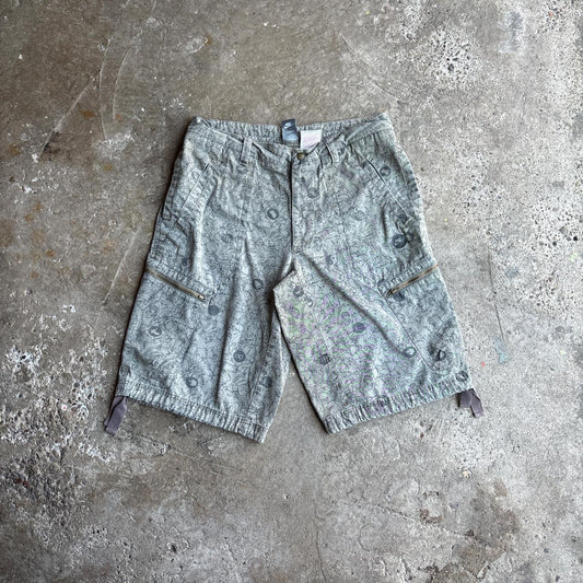 Green Nike Graphic Y2K Combat Shorts