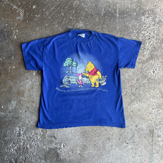Blue Winnie the Pooh Graphic T-Shirt - L