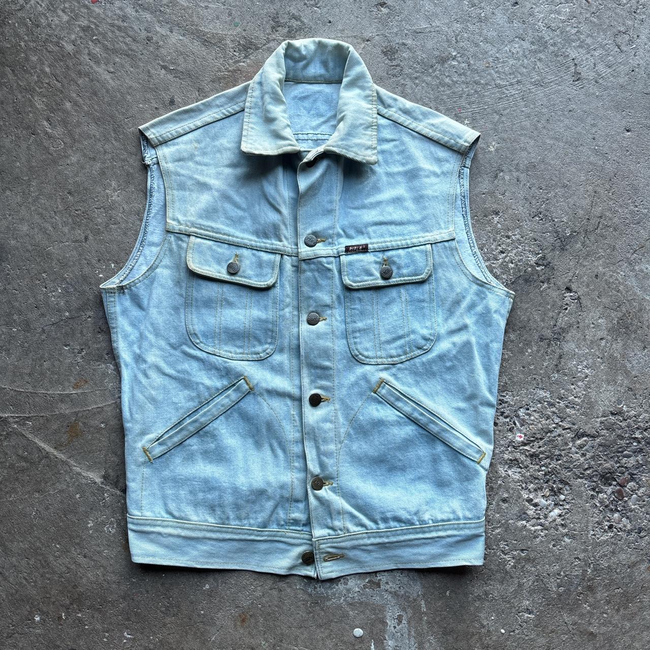 Vintage Light blue Rifle denim trucker vest