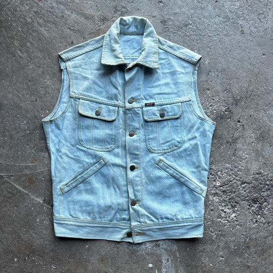 Vintage Light blue Rifle denim trucker vest