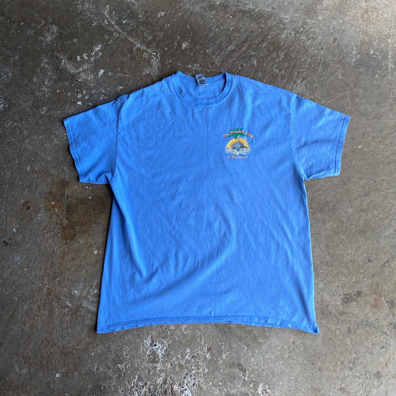 Blue ‘The Drunken Clam’ Graphic Bar T-Shirt