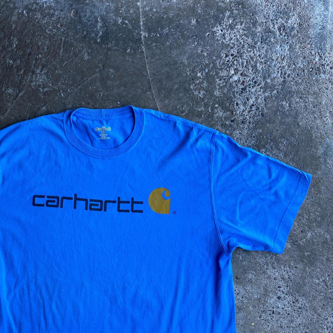 Blue Carhartt Print T-Shirt - XL