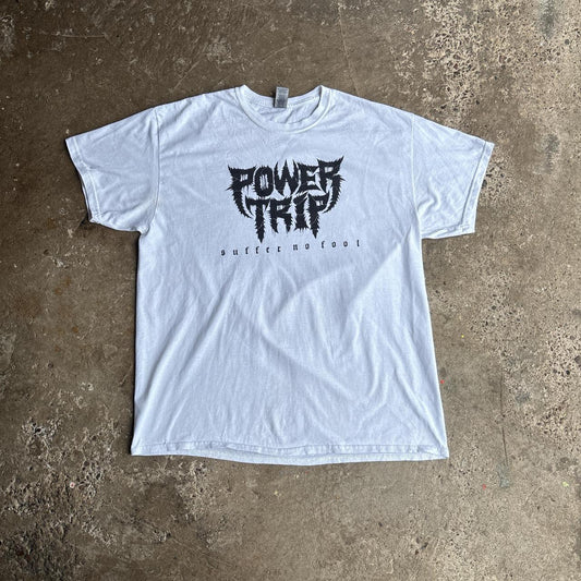 White ‘Power Trip’ Graphic T-Shirt - XL