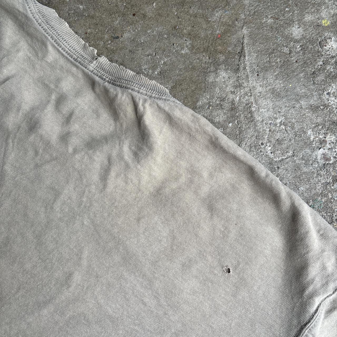 Cream Distressed Carhartt Single Pocket T-Shirt - 2XL