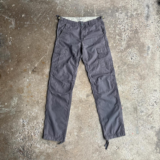 Textured Grey Carhartt Cargo Pants - W27