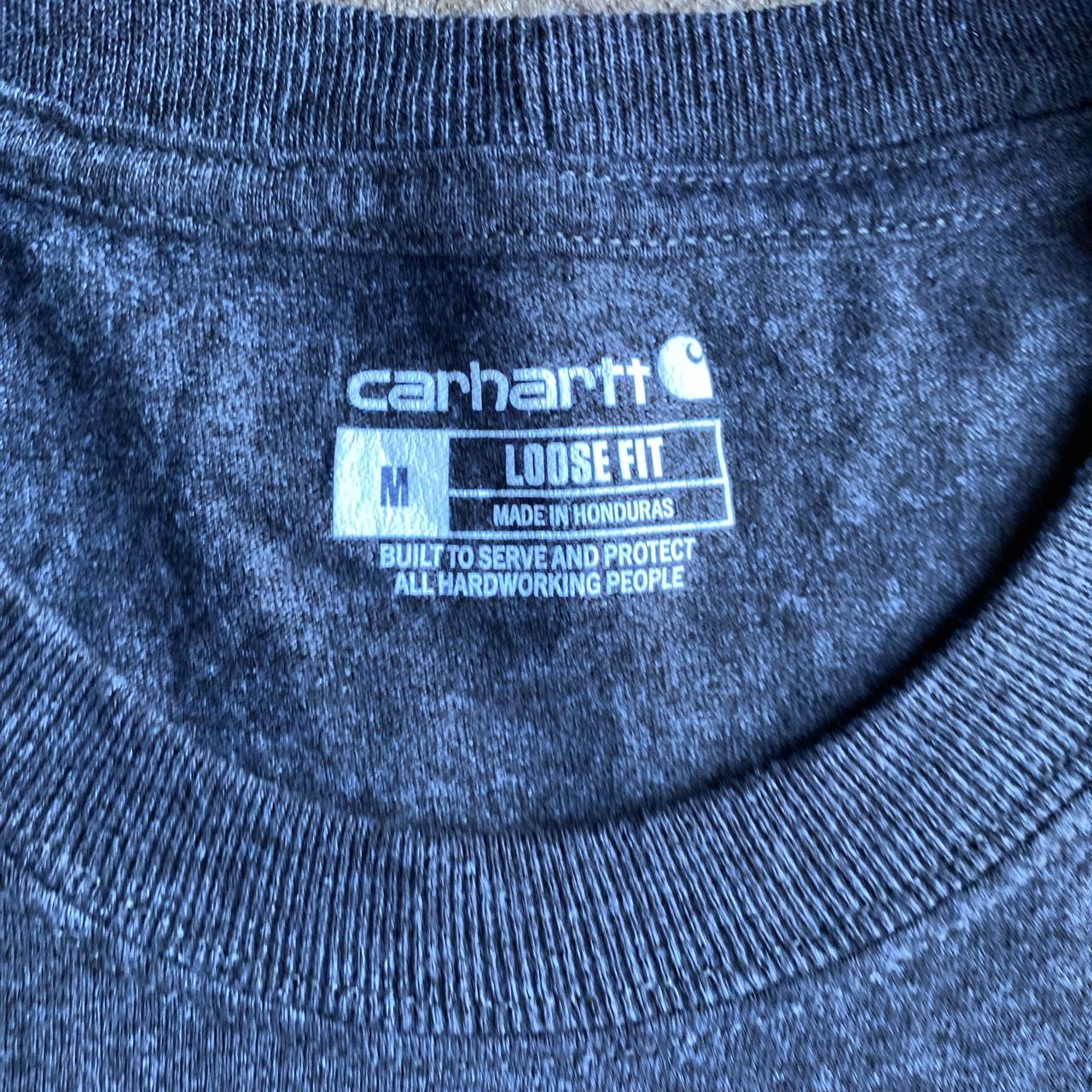 Grey Carhartt Text Graphic T-Shirt - M