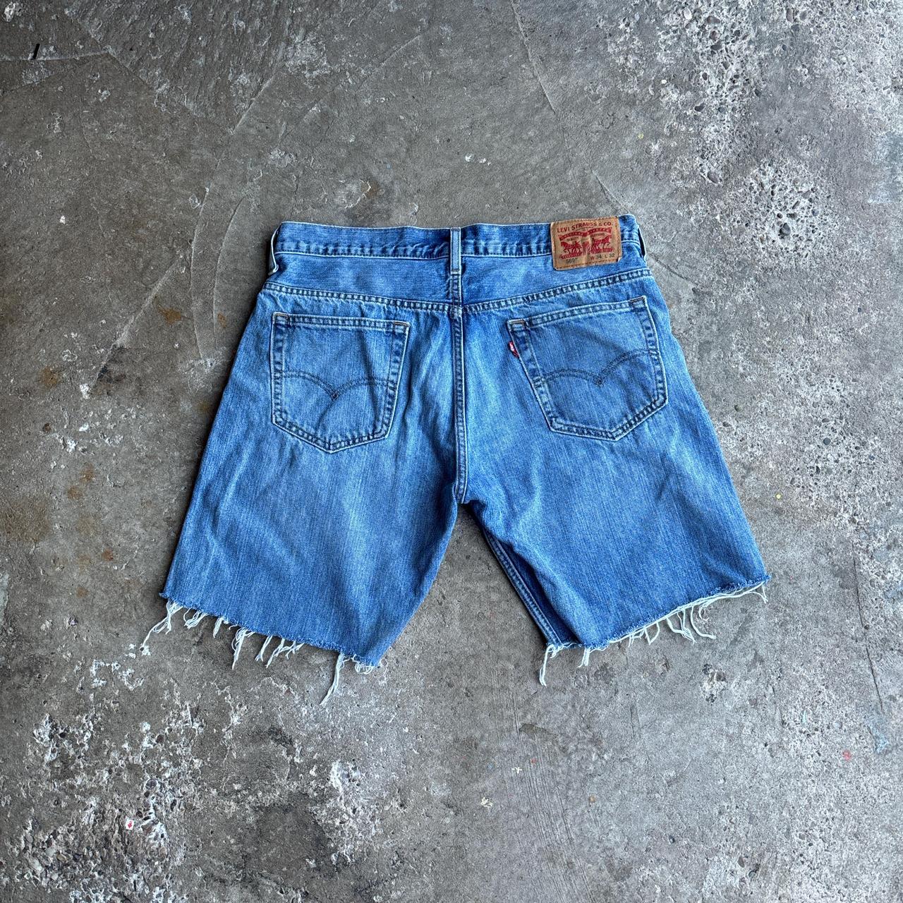 Blue Denim Cut Levi’s 569 Jean Shorts