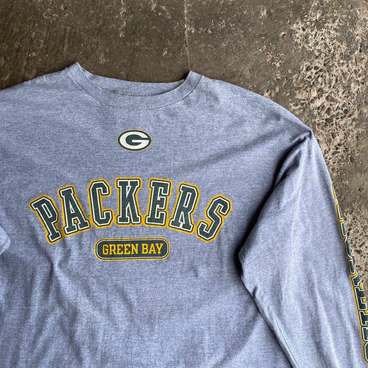 Grey Long-Sleeve Green Bay Packers Graphic T-Shirt - XL